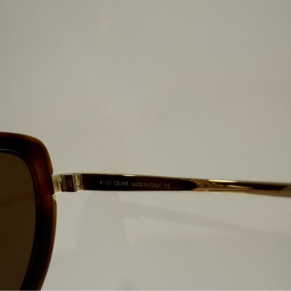 NWOT CELINE CAT EYE SUNGLASSES - CL40203U - HAVANA / GOLD - Picture 7 of 9
